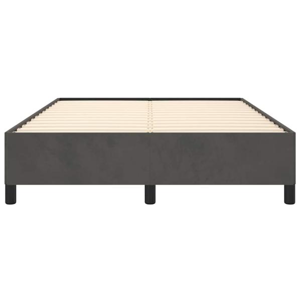 Bettgestell ohne Matratze Dunkelgrau 137x190 cm Samt