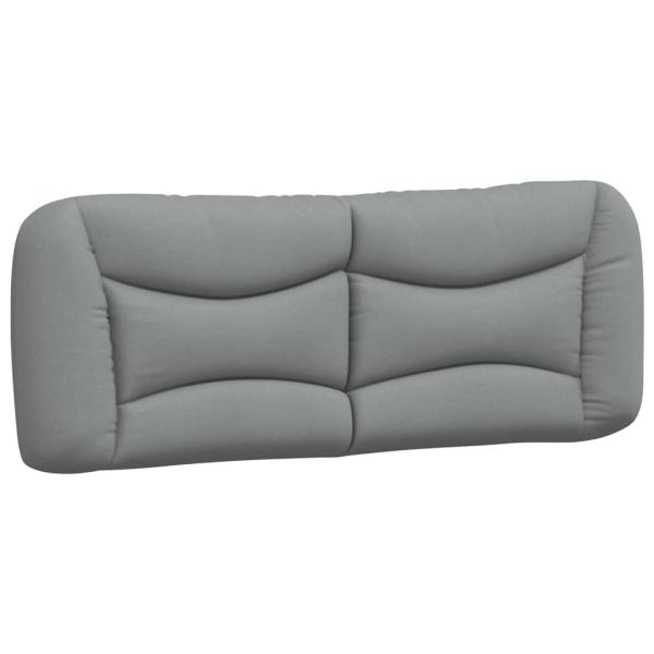 Kopfteil-Kissen "Hvar" Hellgrau 137 cm Stoff