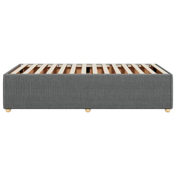 Bettgestell ohne Matratze Dunkelgrau 90x200 cm Stoff
