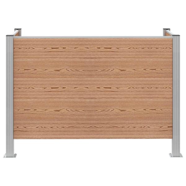 Mülltonnenzaun Braun 161 x 85 x 115 cm Aluminium und WPC