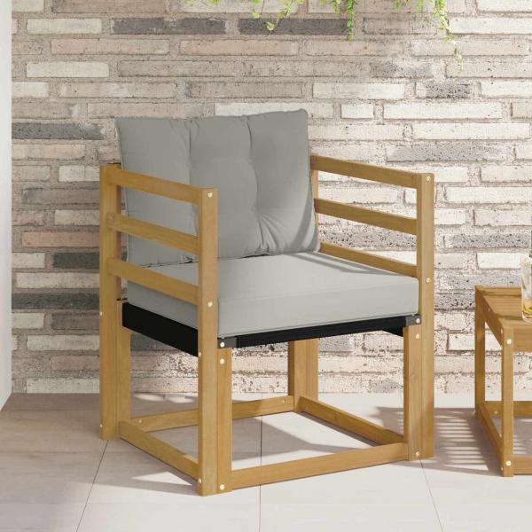 ARDEBO.de - Outdoor-Sofa Massives Akazienholz und Textilene Weiß