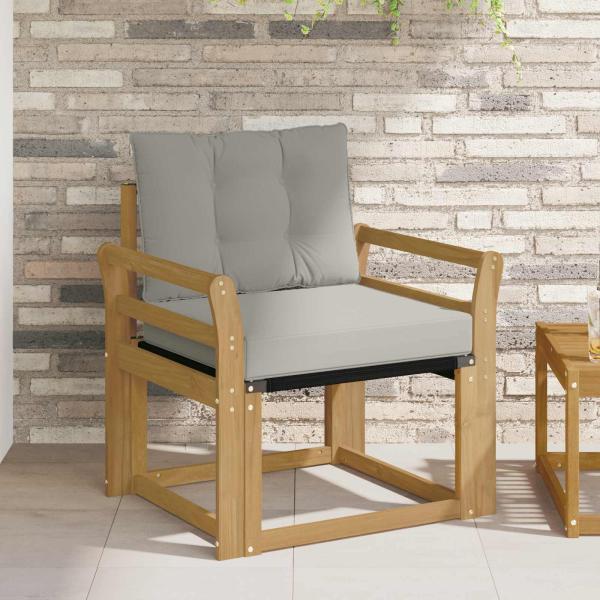 ARDEBO.de - Outdoor-Sofa Massives Akazienholz und Textilene Weiß