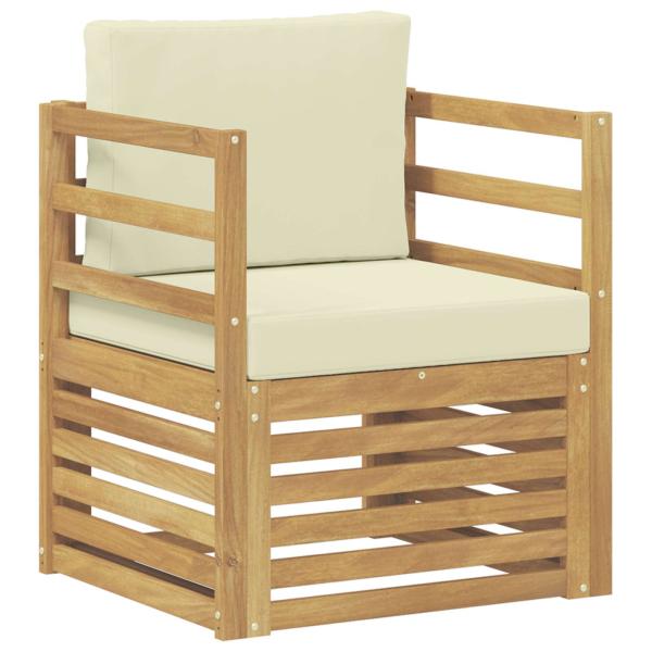 Outdoor-Sofagarnitur Polyester Weiß