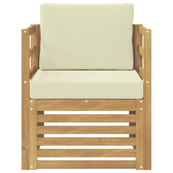 Outdoor-Sofagarnitur Polyester Weiß