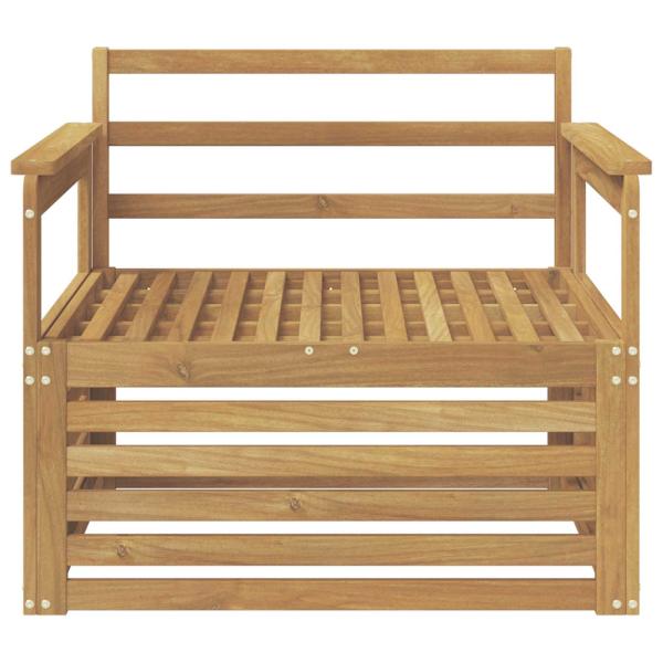 Outdoor-Sofa Massivholz Akazie Weiß