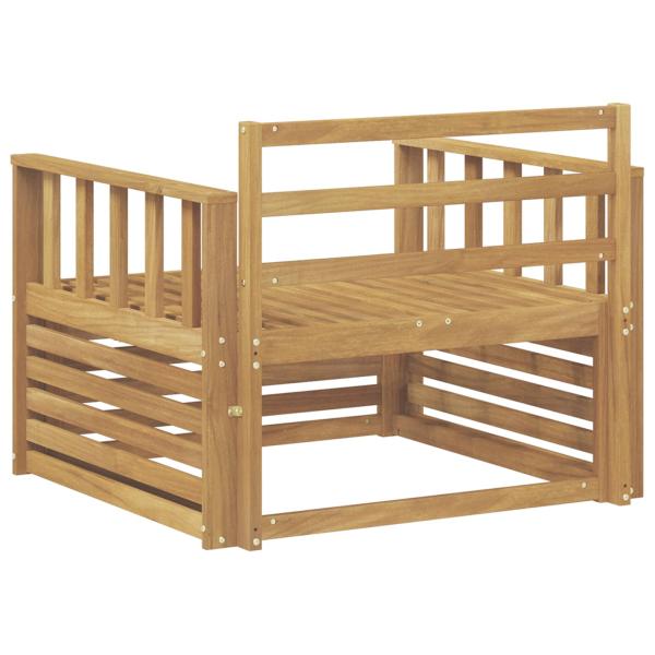 Outdoor-Sofa Massivholz Akazie Weiß