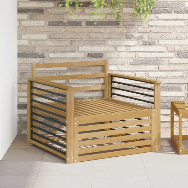 ARDEBO.de - Outdoor-Sofa Massivholz Akazie Weiß