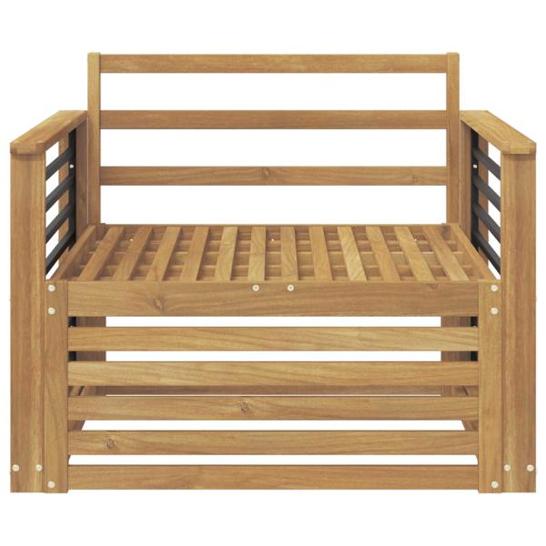 Outdoor-Sofa Massivholz Akazie Weiß