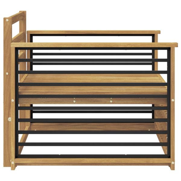 Outdoor-Sofa Massivholz Akazie Weiß
