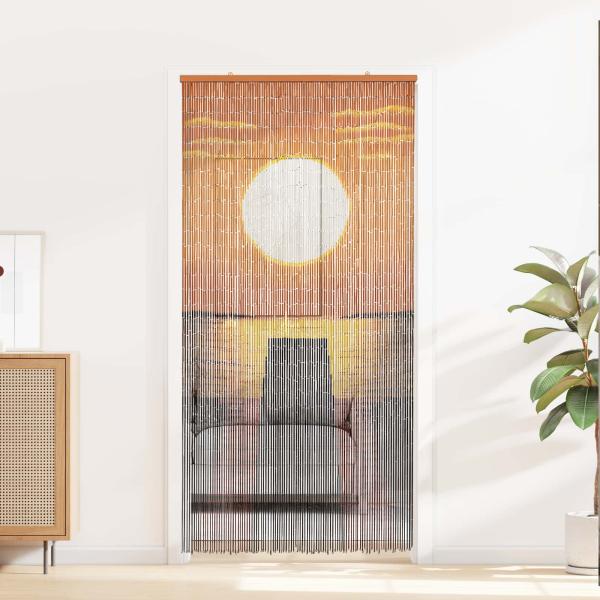 ARDEBO.de - Insektentürvorhang Mehrfarbig 200 x 100 cm Bambus