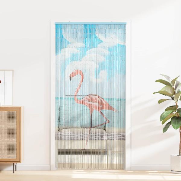 ARDEBO.de - Insektentürvorhang Mehrfarbig 200 x 100 cm Bambus