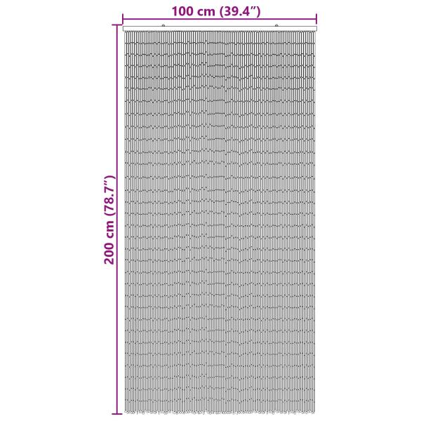 Insektentürvorhang Mehrfarbig 200 x 100 cm Bambus