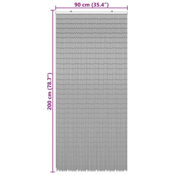 Insektentürvorhang Mehrfarbig 200 x 90 cm Bambus