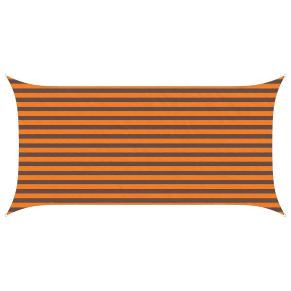 Sonnensegel Orange und Braun 4 x 2 m 100 % Polyester Oxford