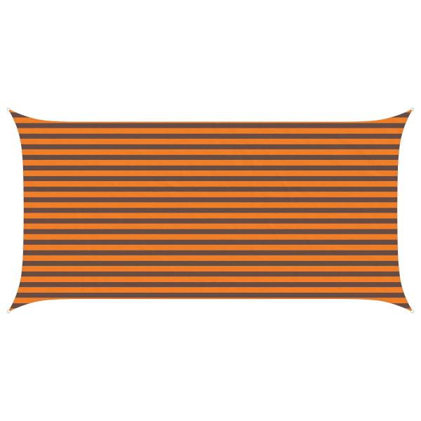 Sonnensegel Orange und Braun 5 x 2,5 m 100 % Polyester Oxford