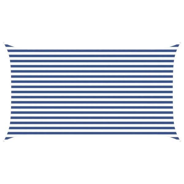 Sonnensegel Blau und Weiß 2,5 x 4,5 m 100 % Polyester Oxford
