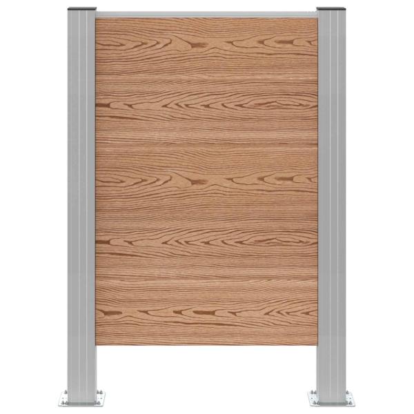 Mülltonnenzaun Braun 85 x 12 x 115 cm Aluminium und WPC