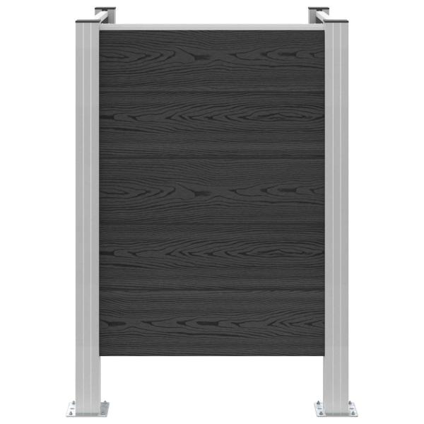 Mülltonnenzaun Grau 85 x 85 x 115 cm Aluminium und WPC