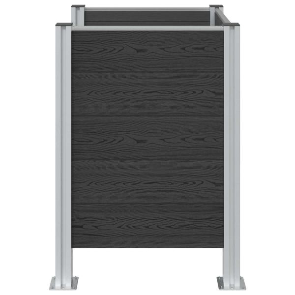 Mülltonnenzaun Grau 85 x 85 x 115 cm Aluminium und WPC