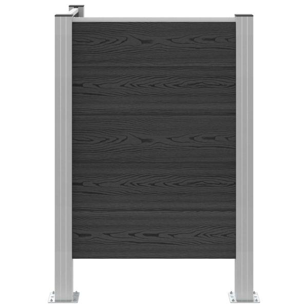 Mülltonnenzaun Grau 85 x 85 x 115 cm Aluminium und WPC