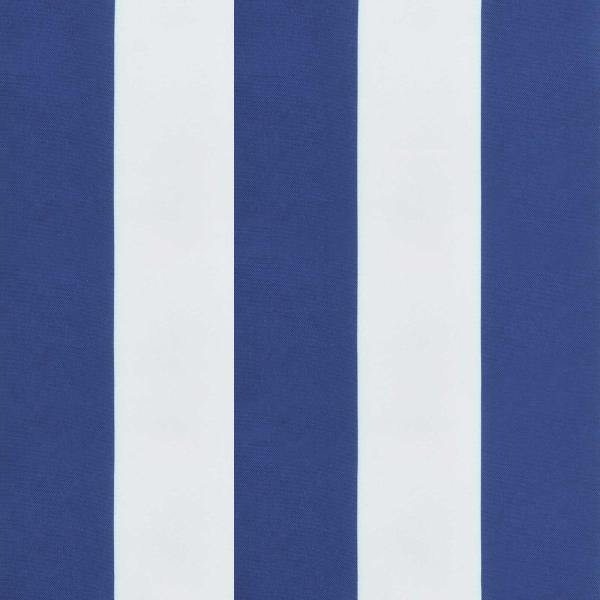 Kissen für draußen 2 Stk. Stoff Blau und Weiß 120 x 50 x 7 cm
