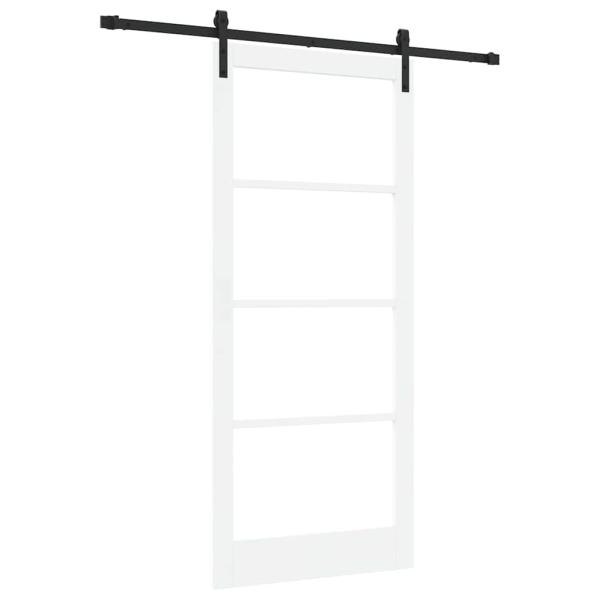 Schiebetür ORKDAL Weiß und Schwarz 93 x 211 cm