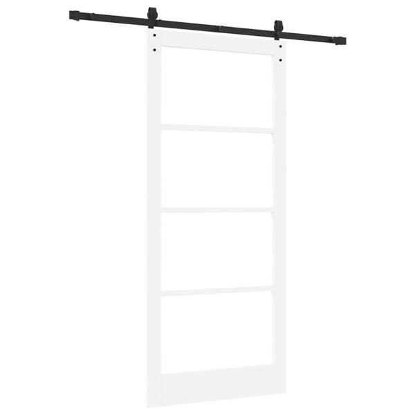 Schiebetür ORKDAL Weiß und Schwarz 93 x 211 cm