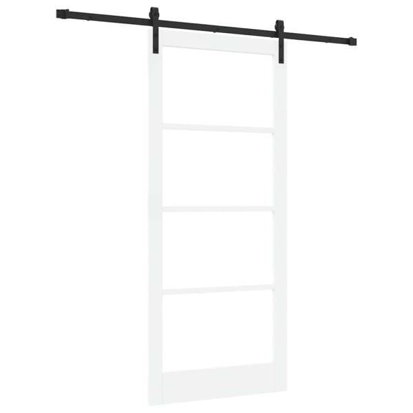 Schiebetür ORKDAL Weiß und Schwarz 93 x 211 cm