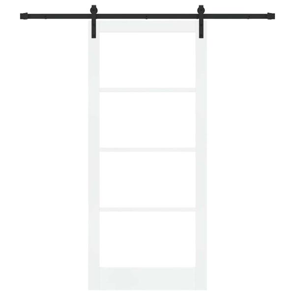 Schiebetür ORKDAL Weiß und Schwarz 93 x 211 cm