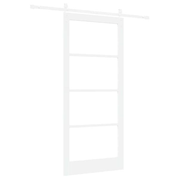 Schiebetür ORKDAL Weiß 93 x 211 cm Massivholz Kiefer und Glas
