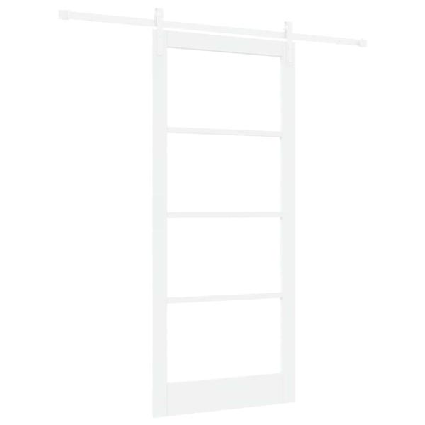 Schiebetür ORKDAL Weiß 93 x 211 cm Massivholz Kiefer und Glas