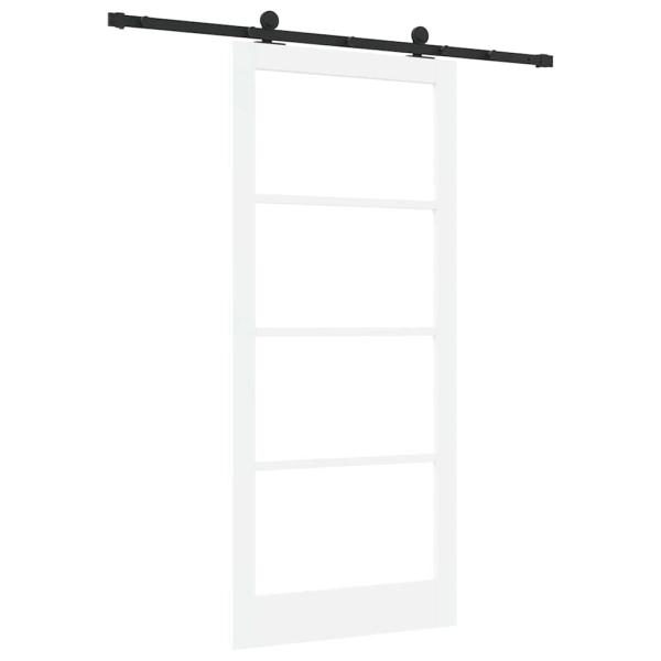 Schiebetür ORKDAL Weiß und Schwarz 93 x 211 cm