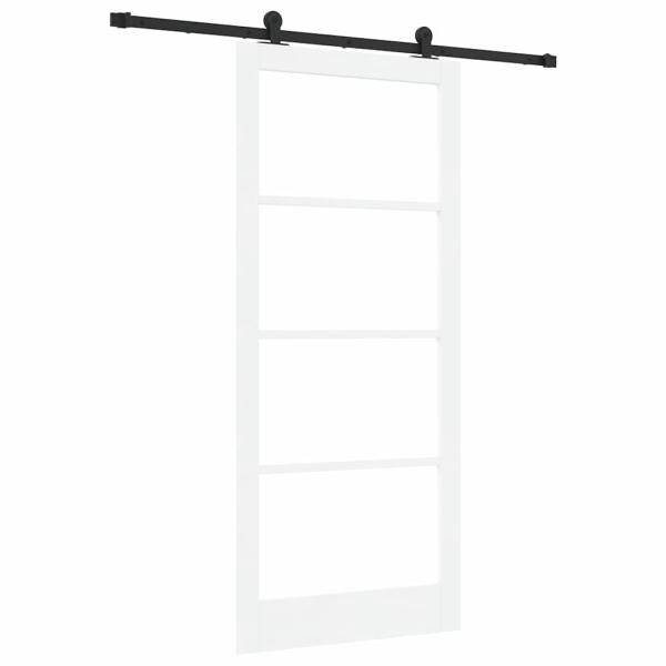 Schiebetür ORKDAL Weiß und Schwarz 93 x 211 cm