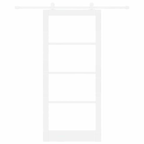 Schiebetür ORKDAL Weiß 93 x 211 cm Massivholz Kiefer und Glas