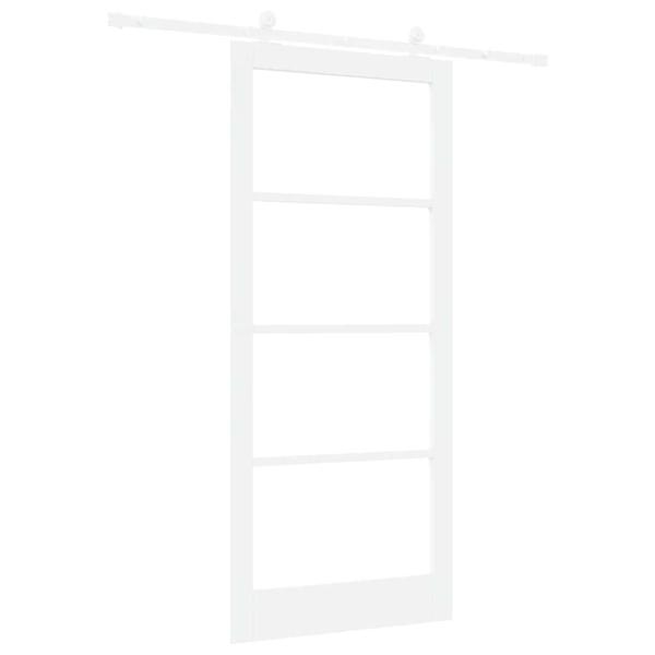 Schiebetür ORKDAL Weiß 93 x 211 cm Massivholz Kiefer und Glas