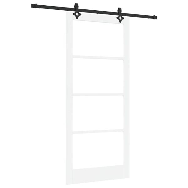 Schiebetür ORKDAL Weiß und Schwarz 93 x 211 cm