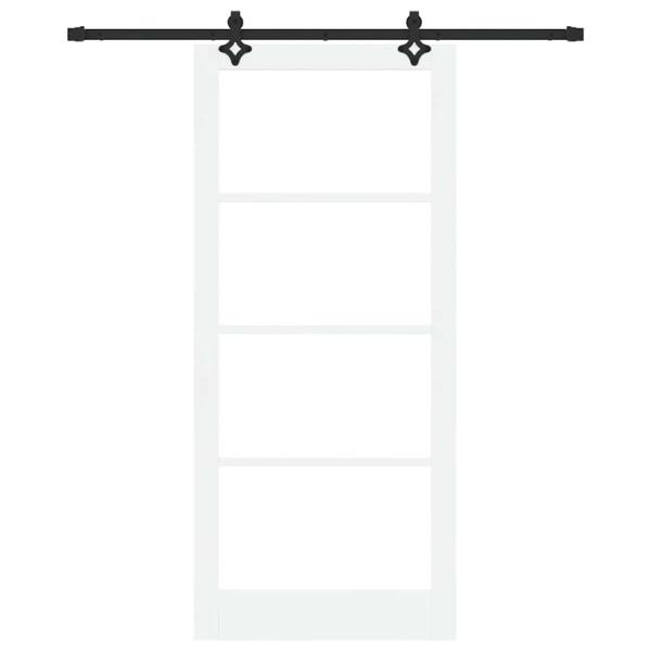 Schiebetür ORKDAL Weiß und Schwarz 93 x 211 cm