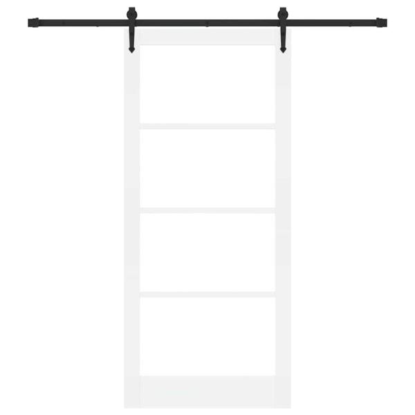 Schiebetür Weiß und Schwarz 93 x 211 cm