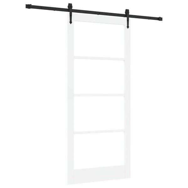 Schiebetür Weiß und Schwarz 93 x 211 cm