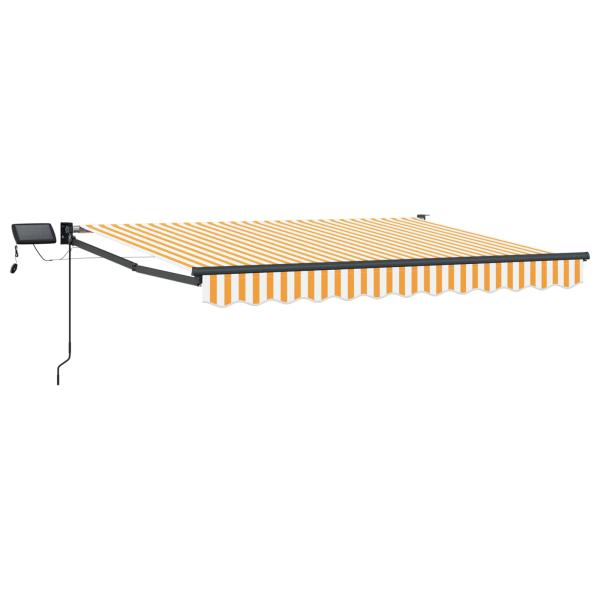 Manuelle Gelenkarmmarkise mit LEDs 3,5 x 2 m
