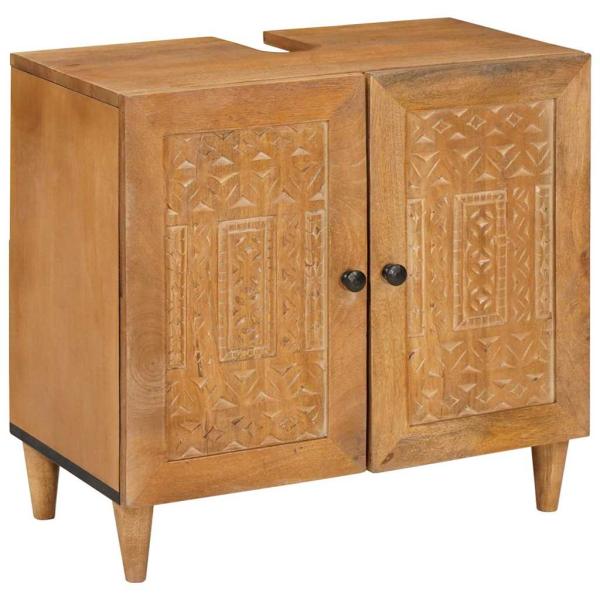 ARDEBO.de - Badezimmerschrank Wandmontiert Hellbraun 62 x 33 x 58 cm