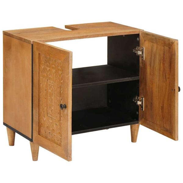 Badezimmerschrank Wandmontiert Hellbraun 62 x 33 x 58 cm