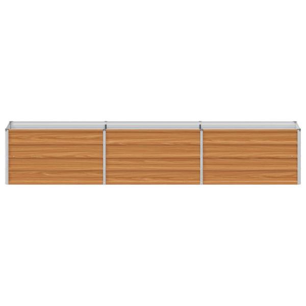 Hochbeet Hellbraun 240 x 40 x 45 cm Verzinkter Stahl