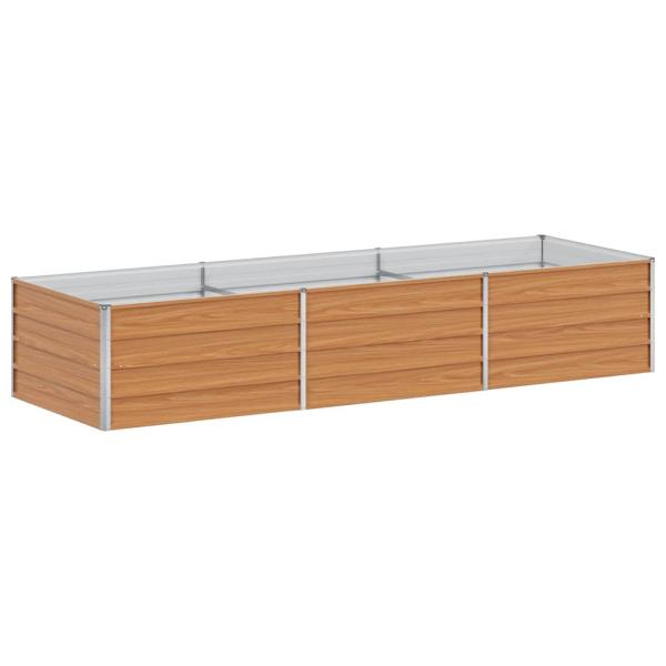 Hochbeet Hellbraun 240 x 80 x 45 cm Verzinkter Stahl