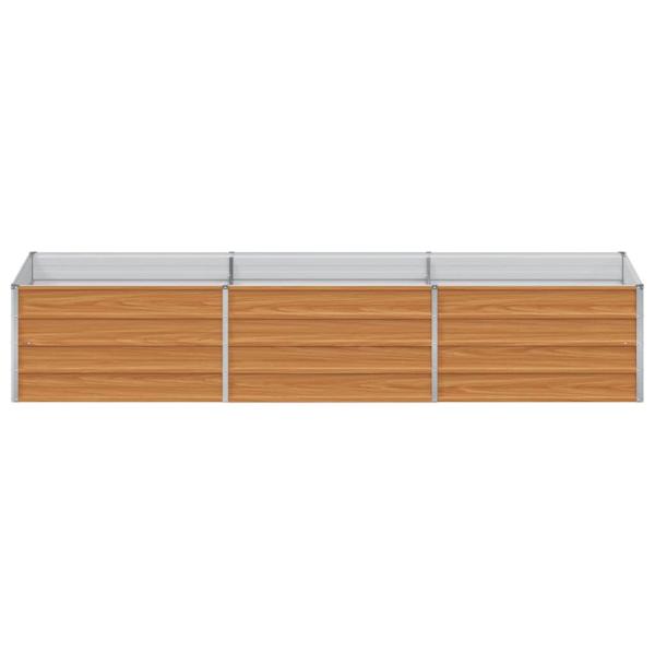 Hochbeet Hellbraun 240 x 80 x 45 cm Verzinkter Stahl