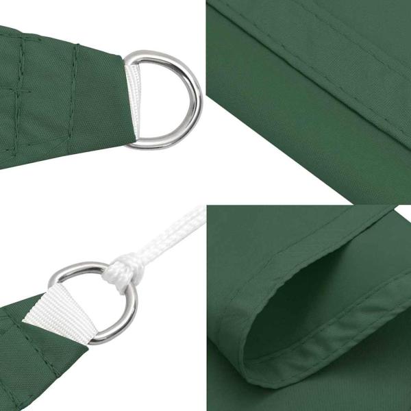 Sonnensegel Oxford-Gewebe Dreieckig 3,5x3,5x4,9 m Dunkelgrün