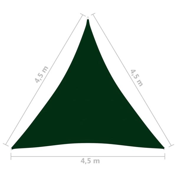 Sonnensegel Oxford-Gewebe Dreieckig 4,5x4,5x4,5 m Dunkelgrün