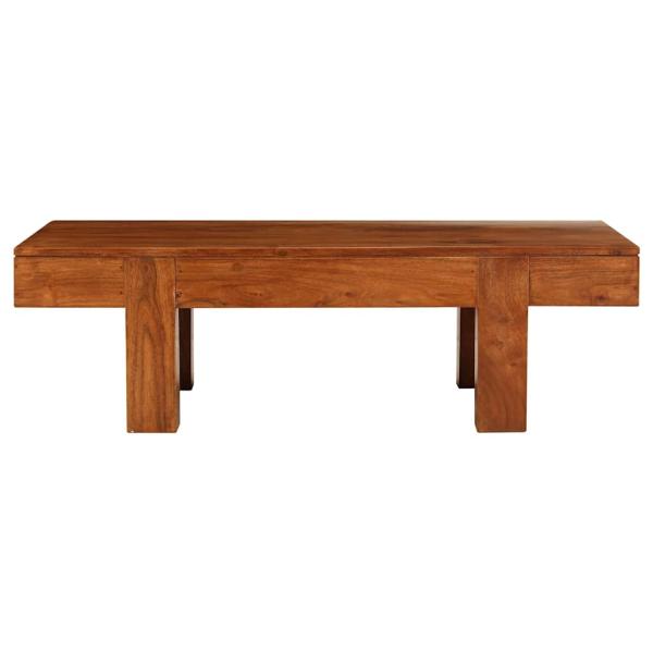 Couchtisch Massivholz mit Honigfarbenem Finish 100x50x30 cm