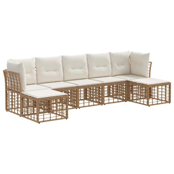 Outdoor-Sofagarnitur Natur Polyester