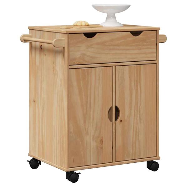 ARDEBO.de - Küchenwagen OTTA 59x45x80 cm Massivholz Kiefer